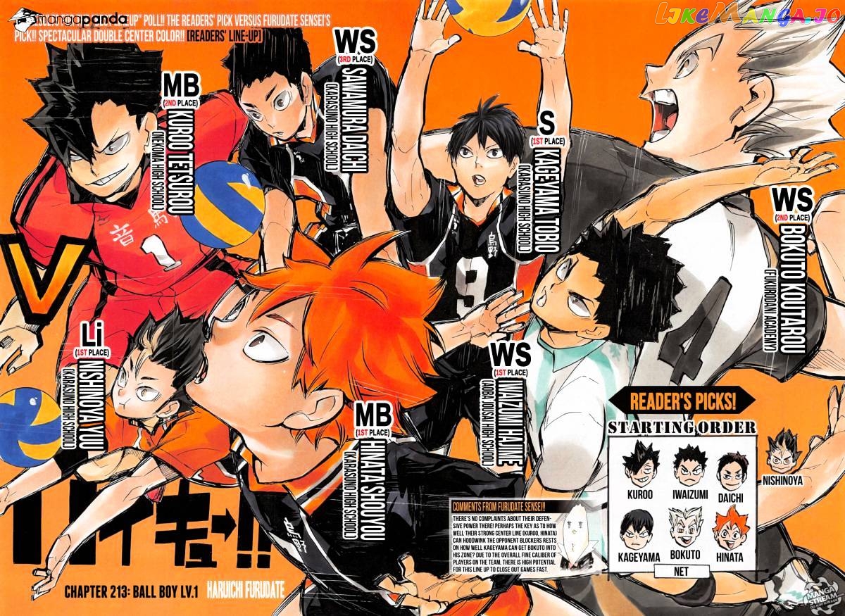 Haikyuu!!, Chapter 213 image 02